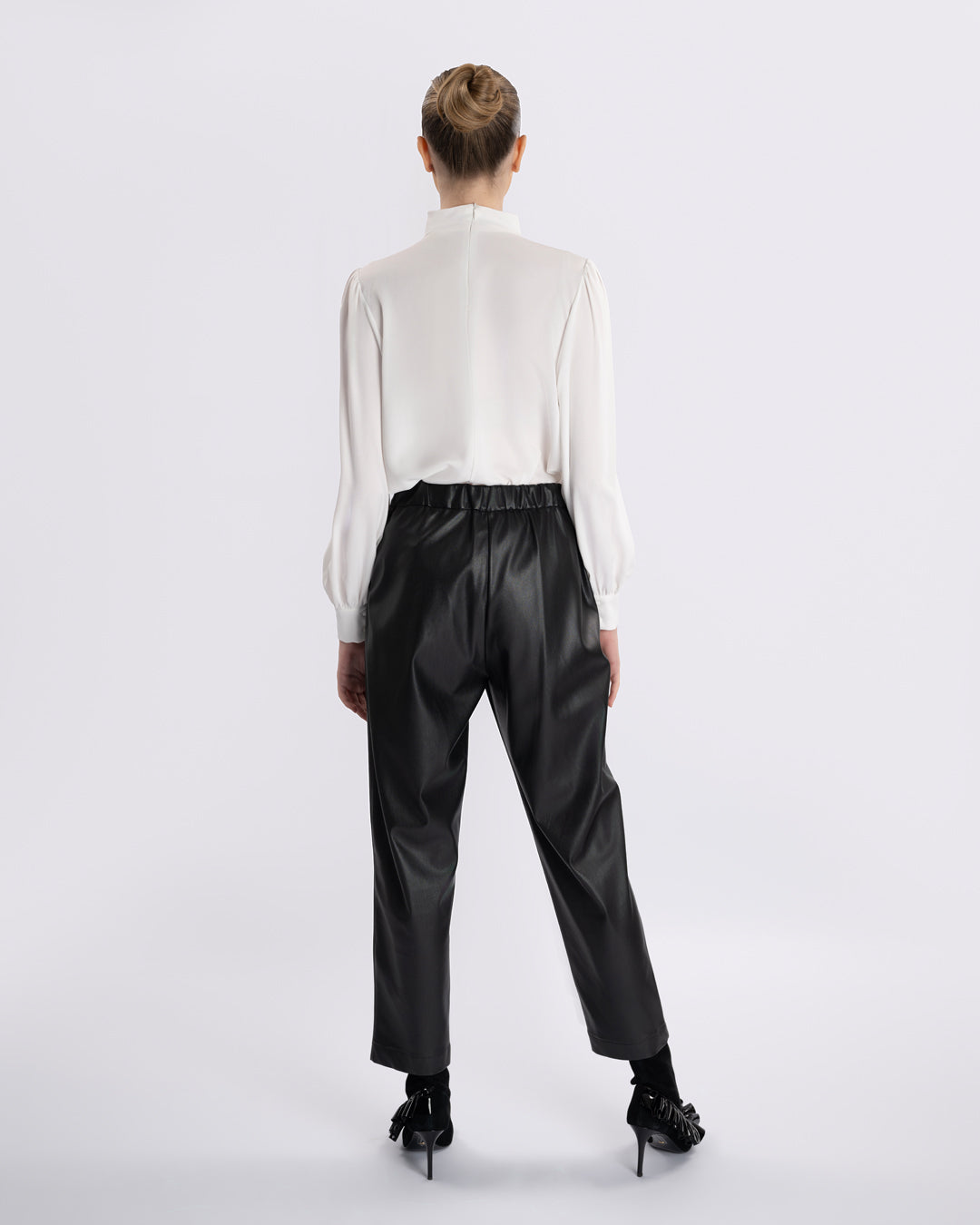 Elegant Black Leather Pants