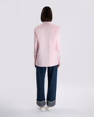 Baby Pink Blouse with Side Embellishment