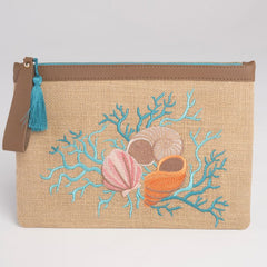 Colored seashells clutch