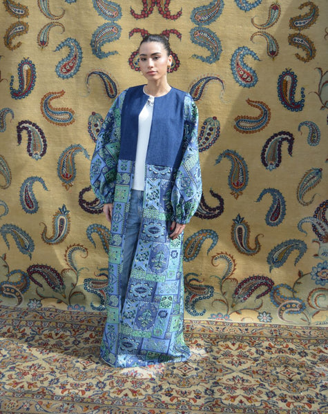 Azure Elegance Abaya